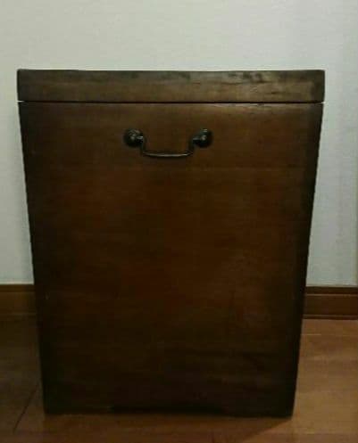 アンティーク雑貨 昭和レトロ 古い 木箱 ゴミ箱 収納箱 ボックス
