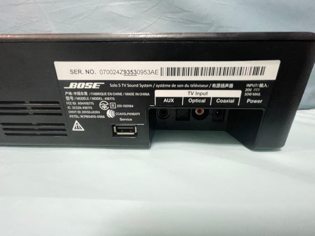 BOSE スピーカー　Solo 5 TV Sound system