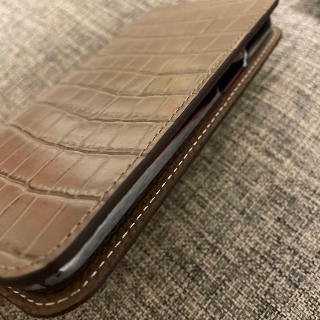 ボナベンチュラ　iPhone 12 mini クロコダイル風手帳型ケース