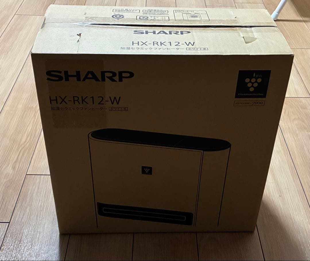 シャープ プラズマクラスター 加湿 セラミックファンヒーター HX-RK12-W