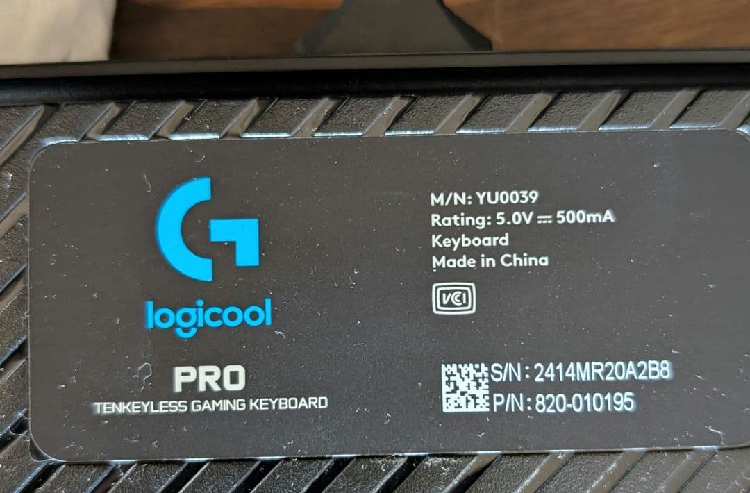 【美品】キーボード Logicool PRO G-PKB-002LN　有線