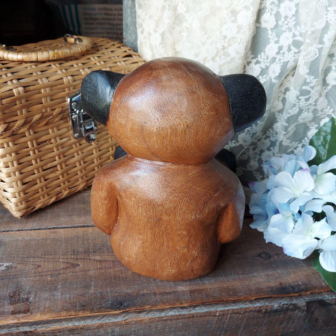 海外 木彫り熊 ヴィンテージドール オブジェ ぬいぐるみ