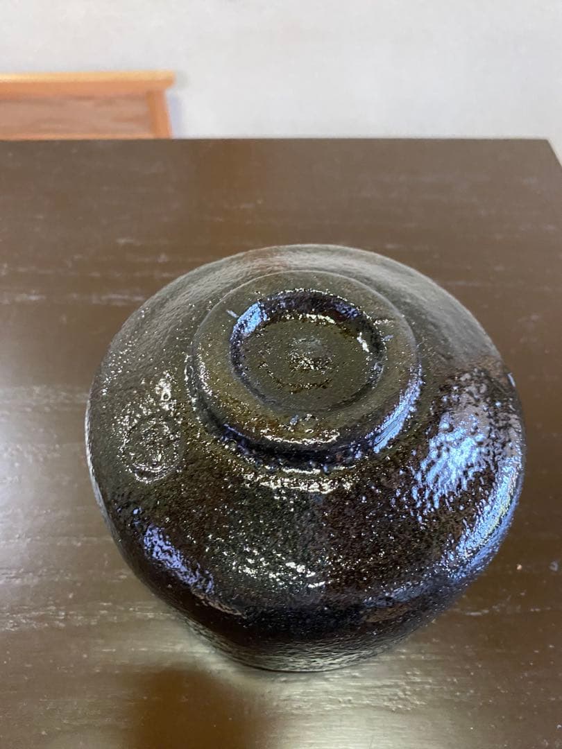 茶道具/楽茶碗 池田退輔『黒茶碗』本間焼