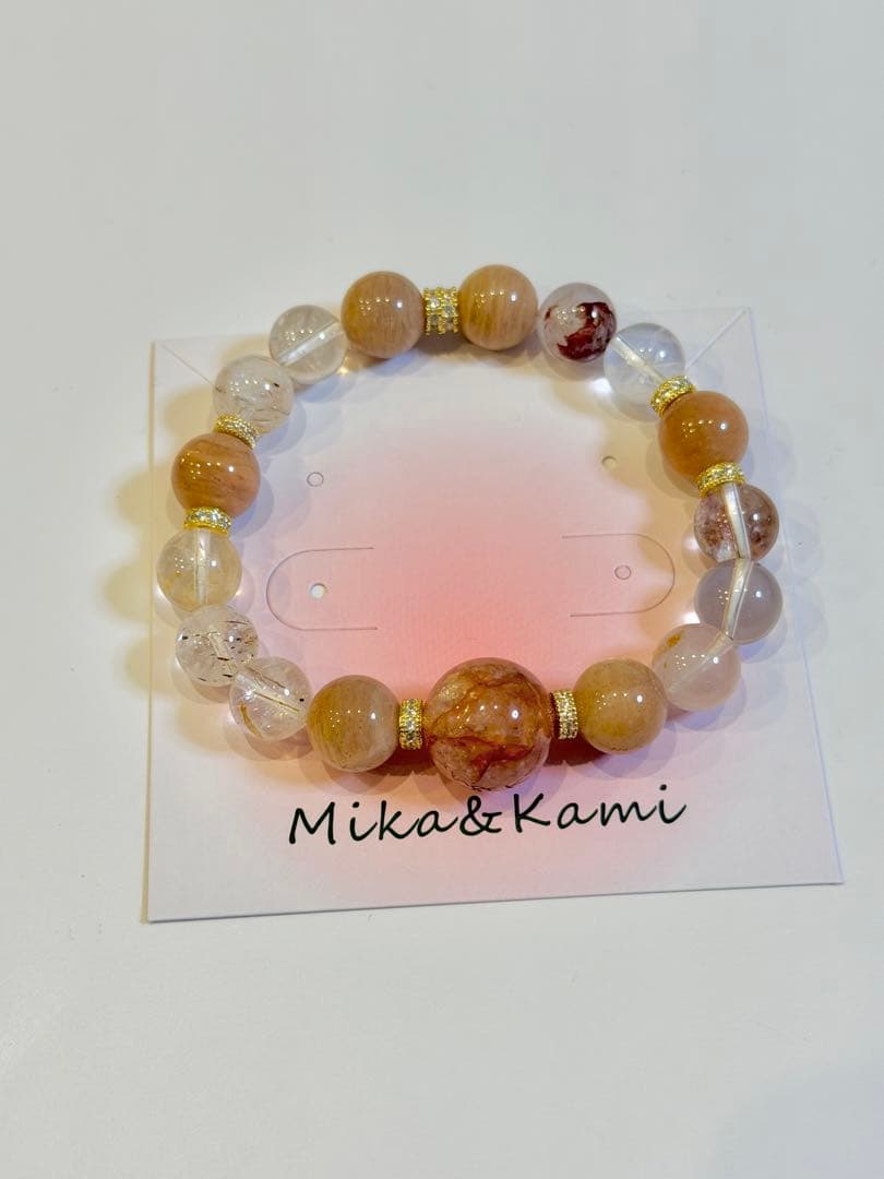 商標登録済Mika&kami ブレスレットガーデンクォーツ（千層タイプ）