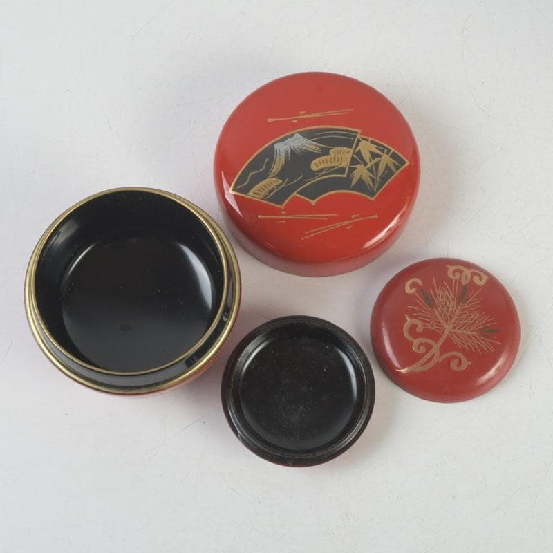 茶道具　利休茶箱　京焼　加藤昌山作　茶碗　棗　香合など　15点一式　V　9969
