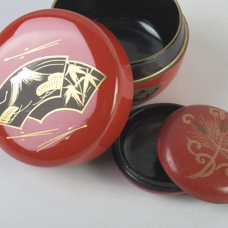茶道具　利休茶箱　京焼　加藤昌山作　茶碗　棗　香合など　15点一式　V　9969