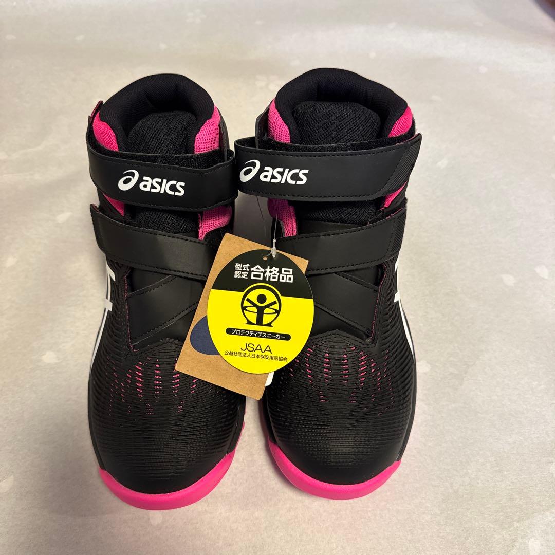 ASICS JSAA認定安全靴 ブラック/ピンク