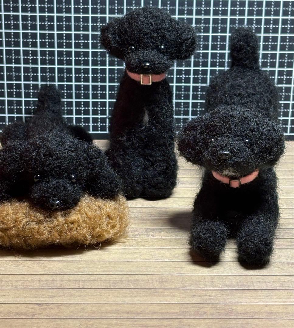 羊毛フェルト 毛糸 トイプードル（ブラック）専用❣️