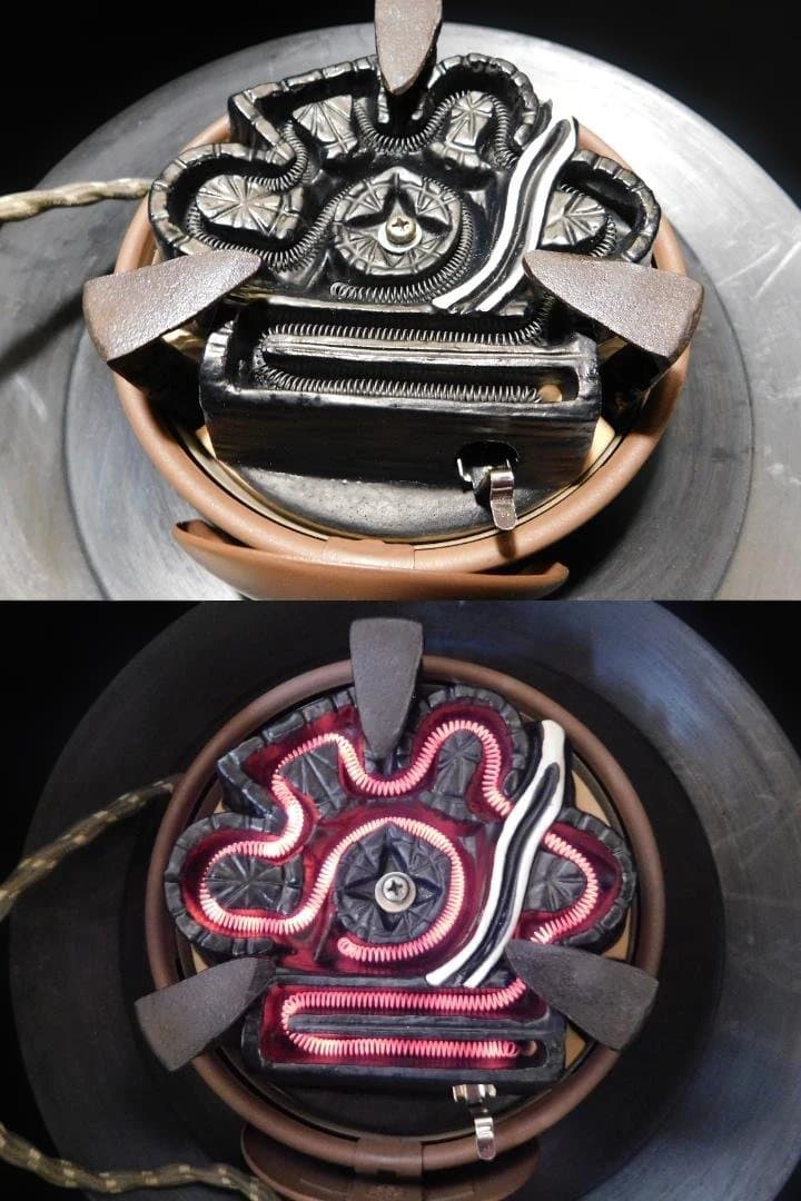 ☆合金面取風炉 さびない糸目筒釜 釜環 電熱器 敷板 前瓦香入れフルセット送料込