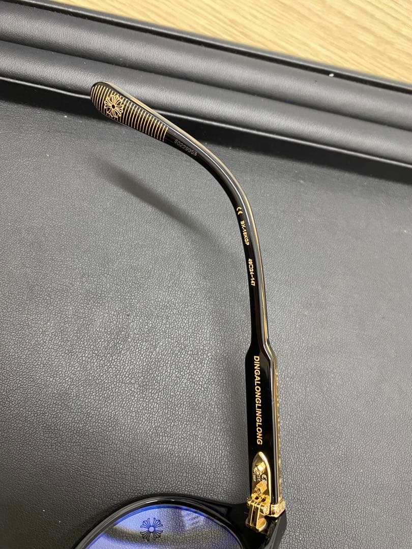【新品】CHROME HEARTS クロムハーツメガネ ゴールド