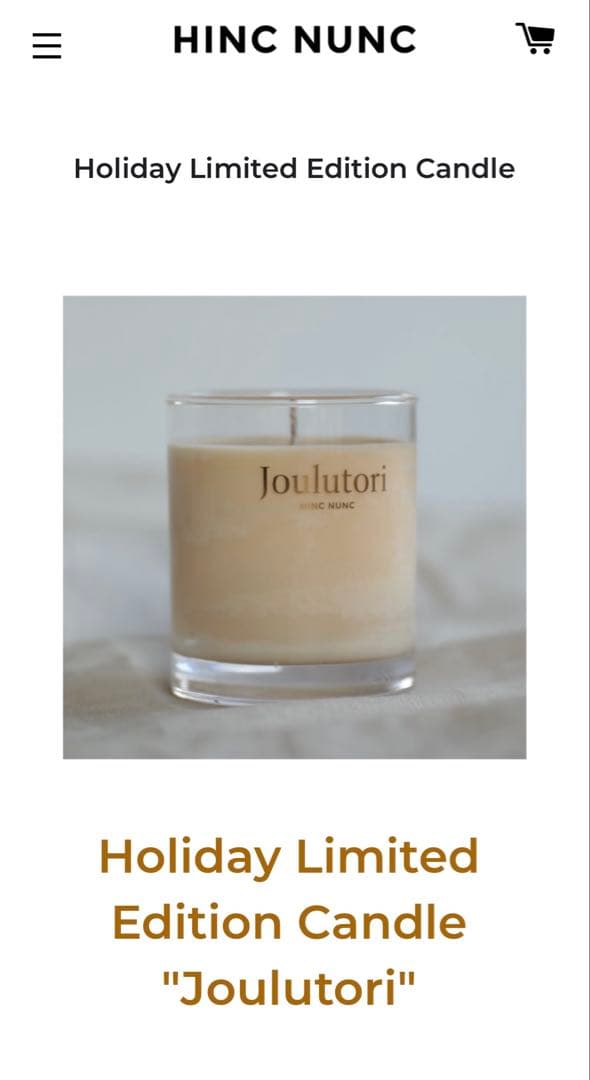 hincnunc新品未開封\"Joulutori\"