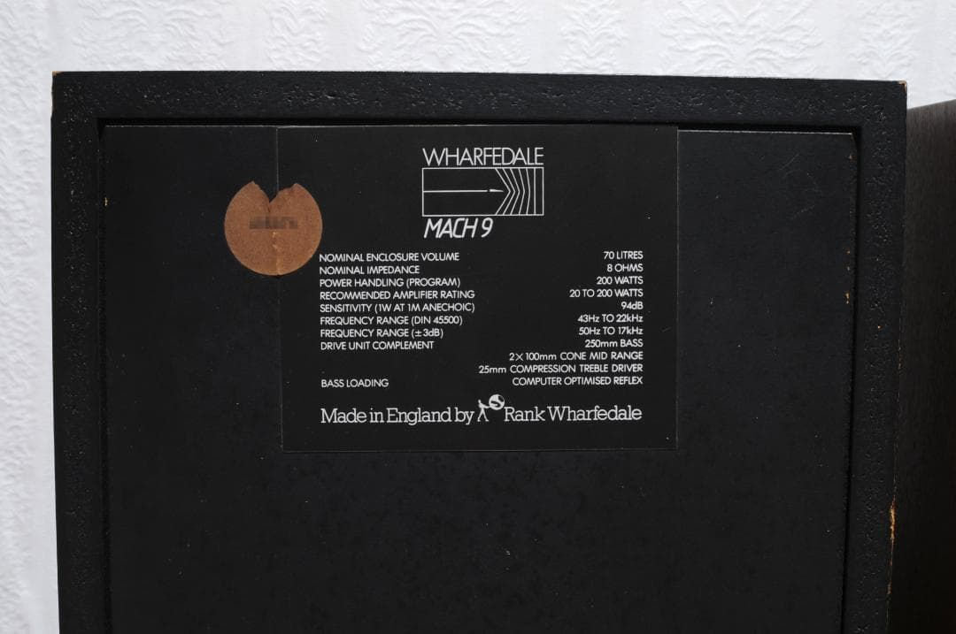 左1本◆Wharfedale MACH 9 ワーフェデール ★英国England