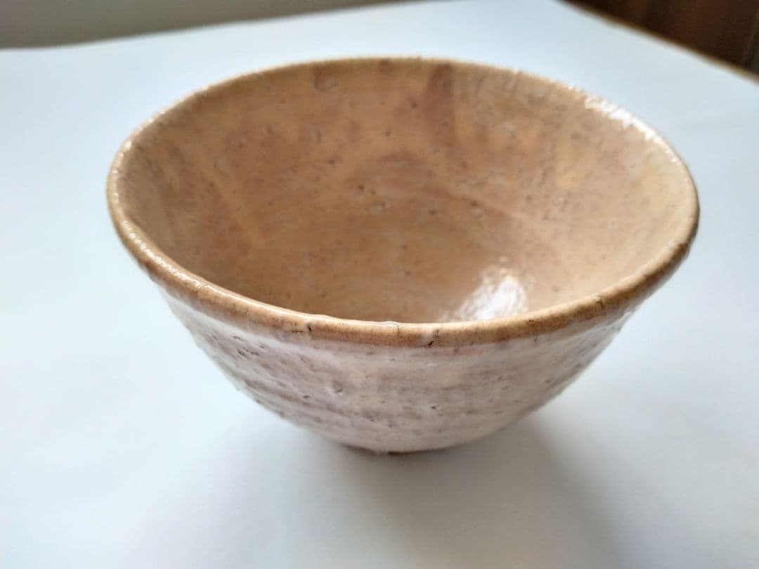 萩焼　椿秀窯　大賀和幸　大井戸　カイラギ　　抹茶碗　共箱　茶道具　萩茶碗　梅花皮