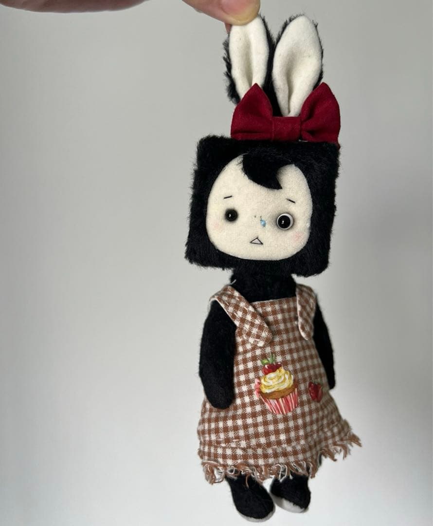 スクエアバニーさん ぬいぐるみ うさぎ 特別 ハンドメイド 海外作家様 人形