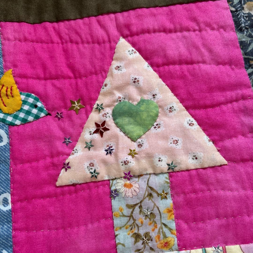 パッチワーク　キルト　タペストリー　刺繍　アップリケ　BIGサイズ