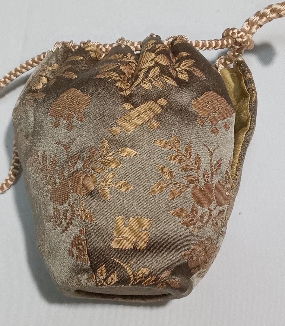 茶道具　韓国寶林陶窯　趙誠主作　肩衝茶入　山椒緞子仕覆付　超美品！！