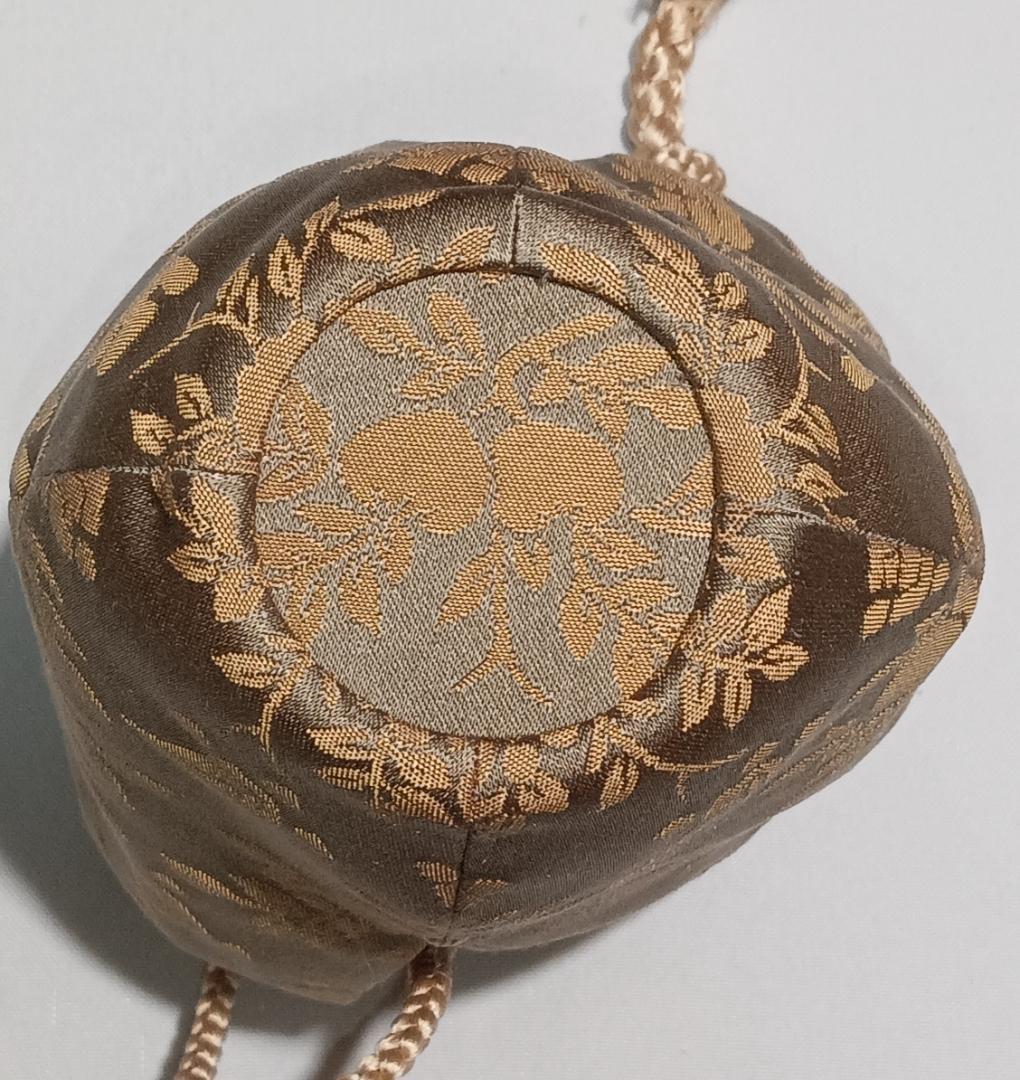 茶道具　韓国寶林陶窯　趙誠主作　肩衝茶入　山椒緞子仕覆付　超美品！！
