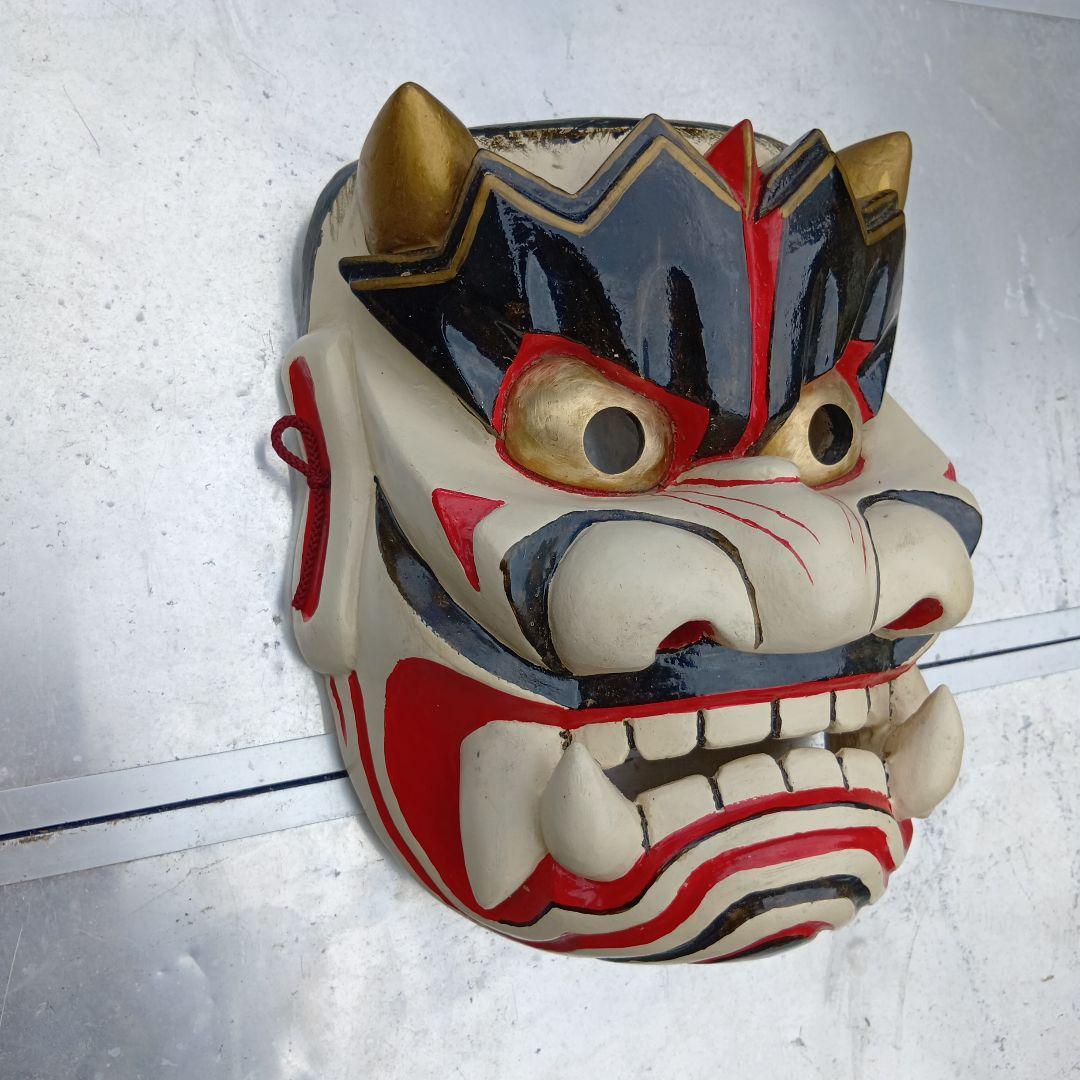 神楽面 木製（桐） 伝統的なデザイン