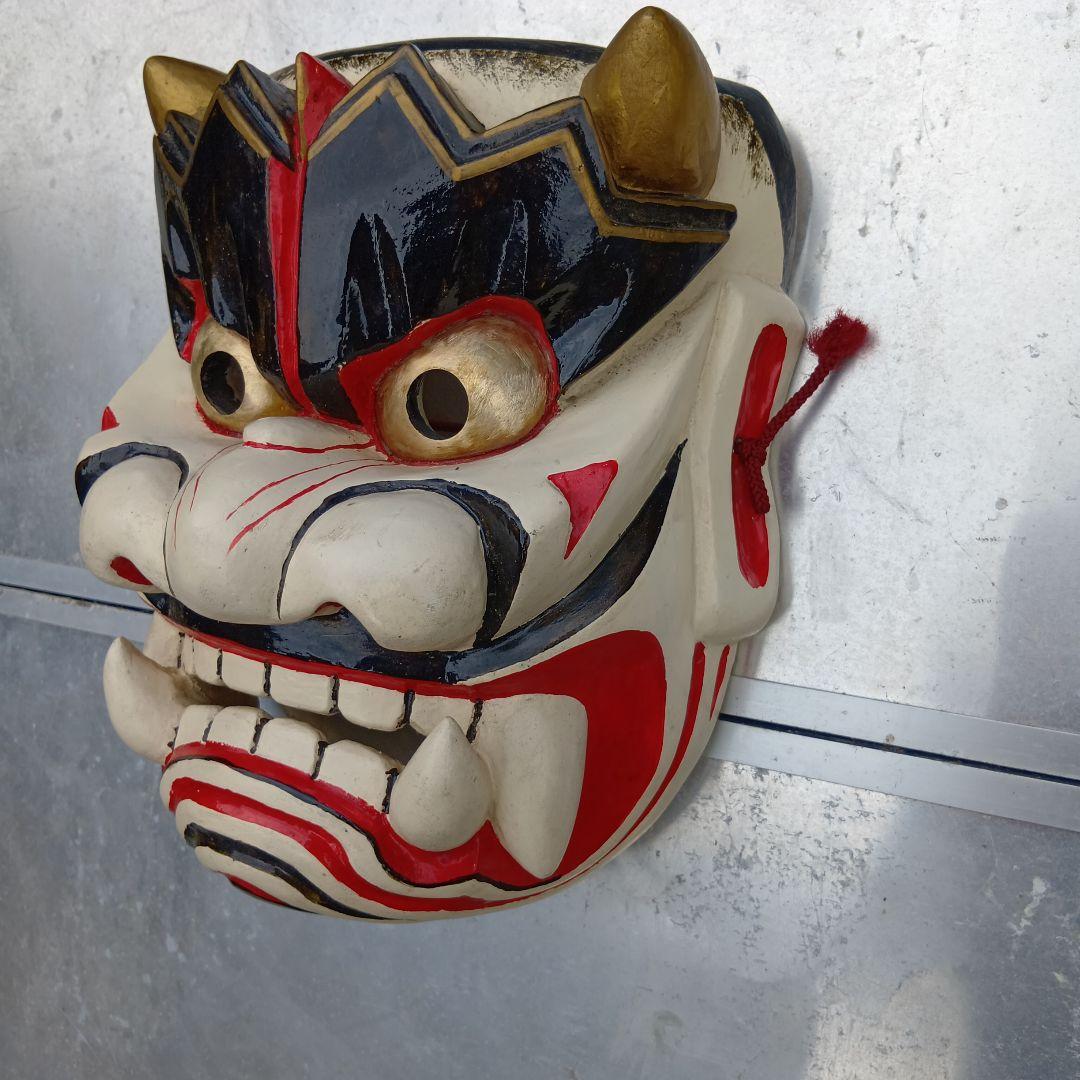神楽面 木製（桐） 伝統的なデザイン