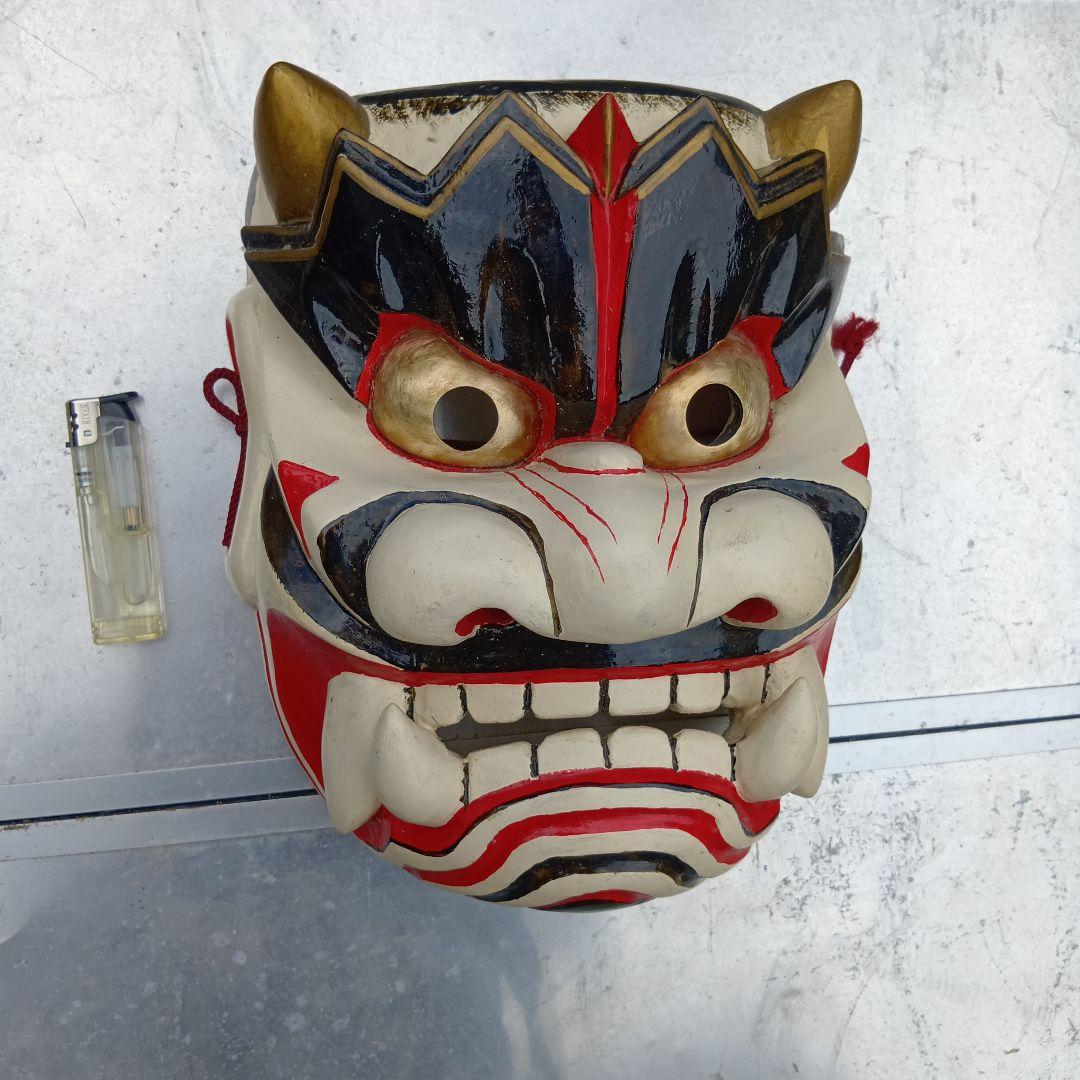 神楽面 木製（桐） 伝統的なデザイン