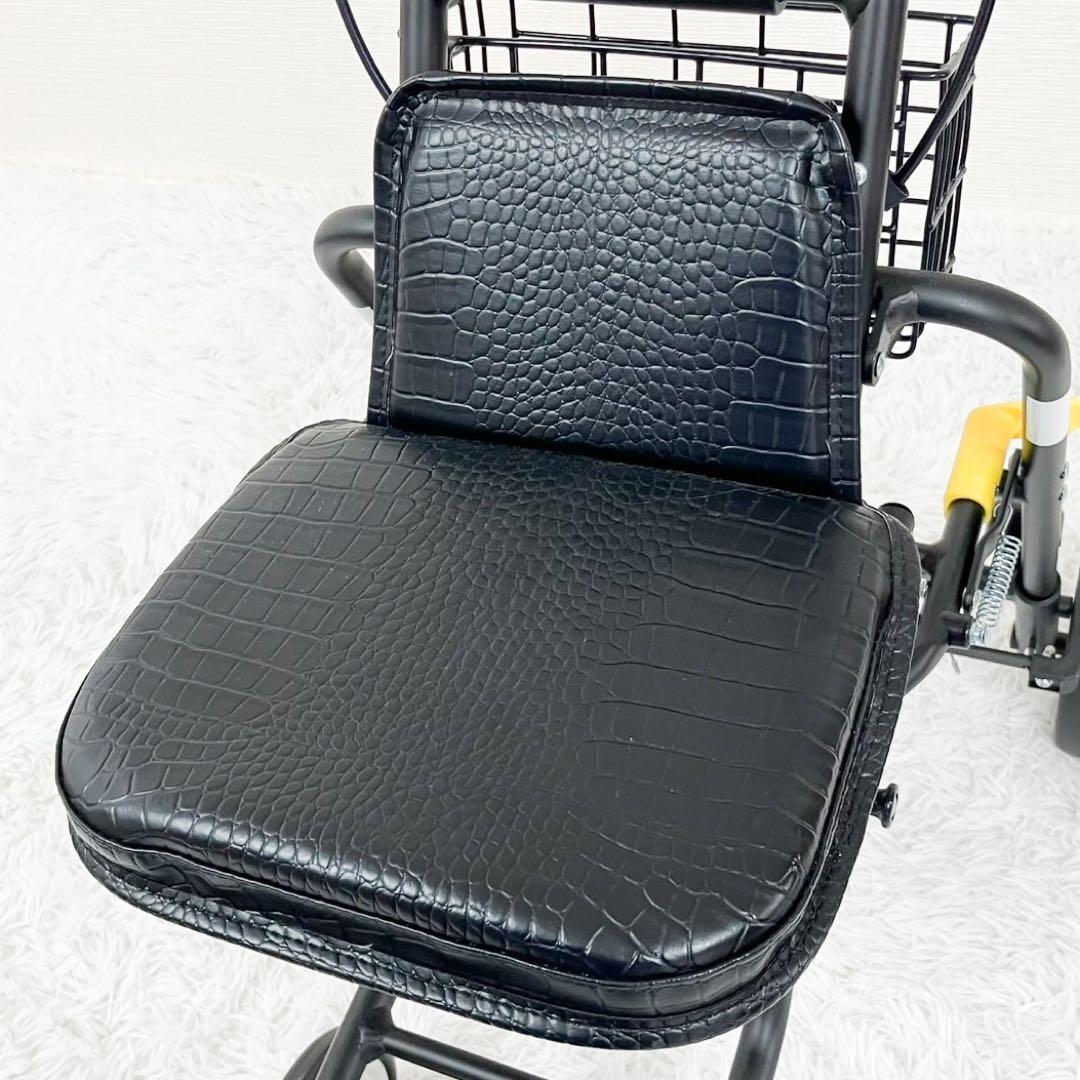 極美品 SHIMA 島製作所 シルバーカー テノール EVO クロコダイルBK