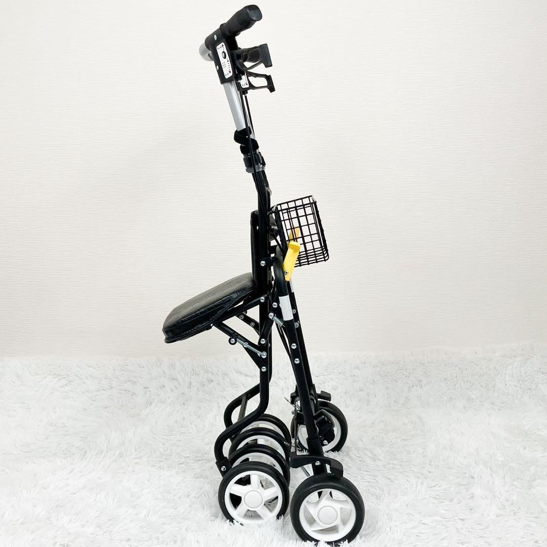 極美品 SHIMA 島製作所 シルバーカー テノール EVO クロコダイルBK