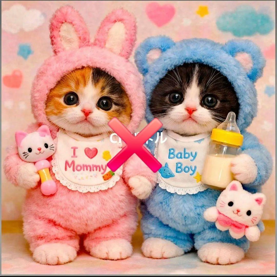 激レアねこパネル生地　一組ポメラニアン　ハンドメイド