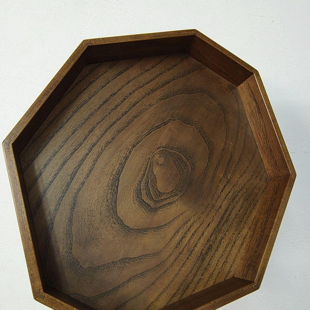 漆器　木製　無垢　指物　八角　茶櫃