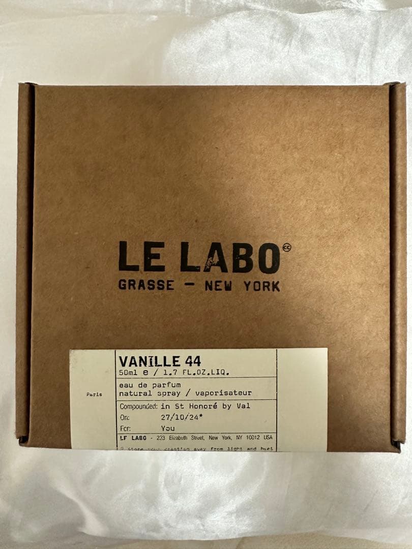 【ほぼ未使用品】LE LABO VANILLE 44 50ml