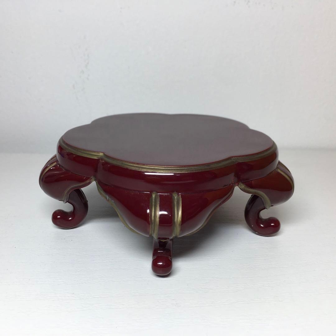 唐木 飾り皿 花台 中古品