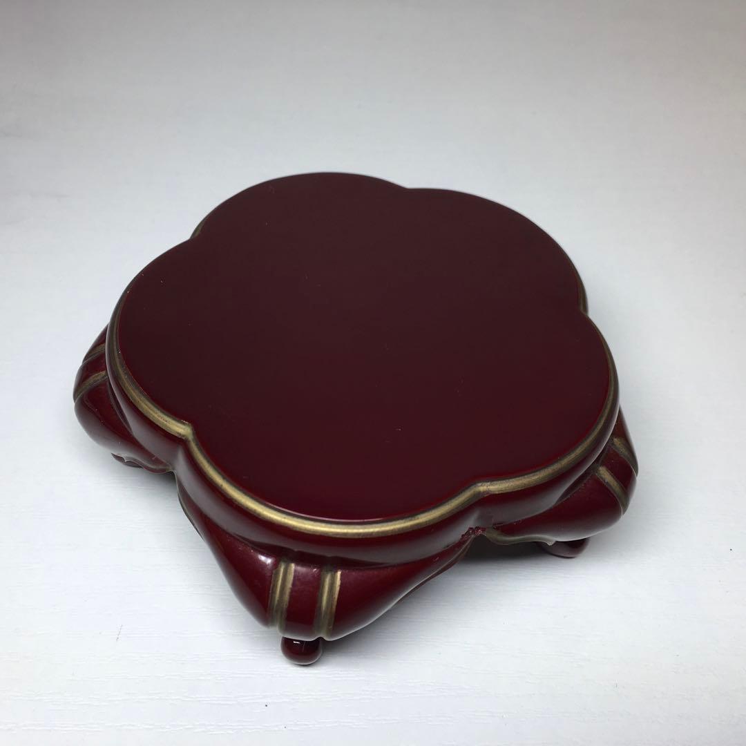 唐木 飾り皿 花台 中古品