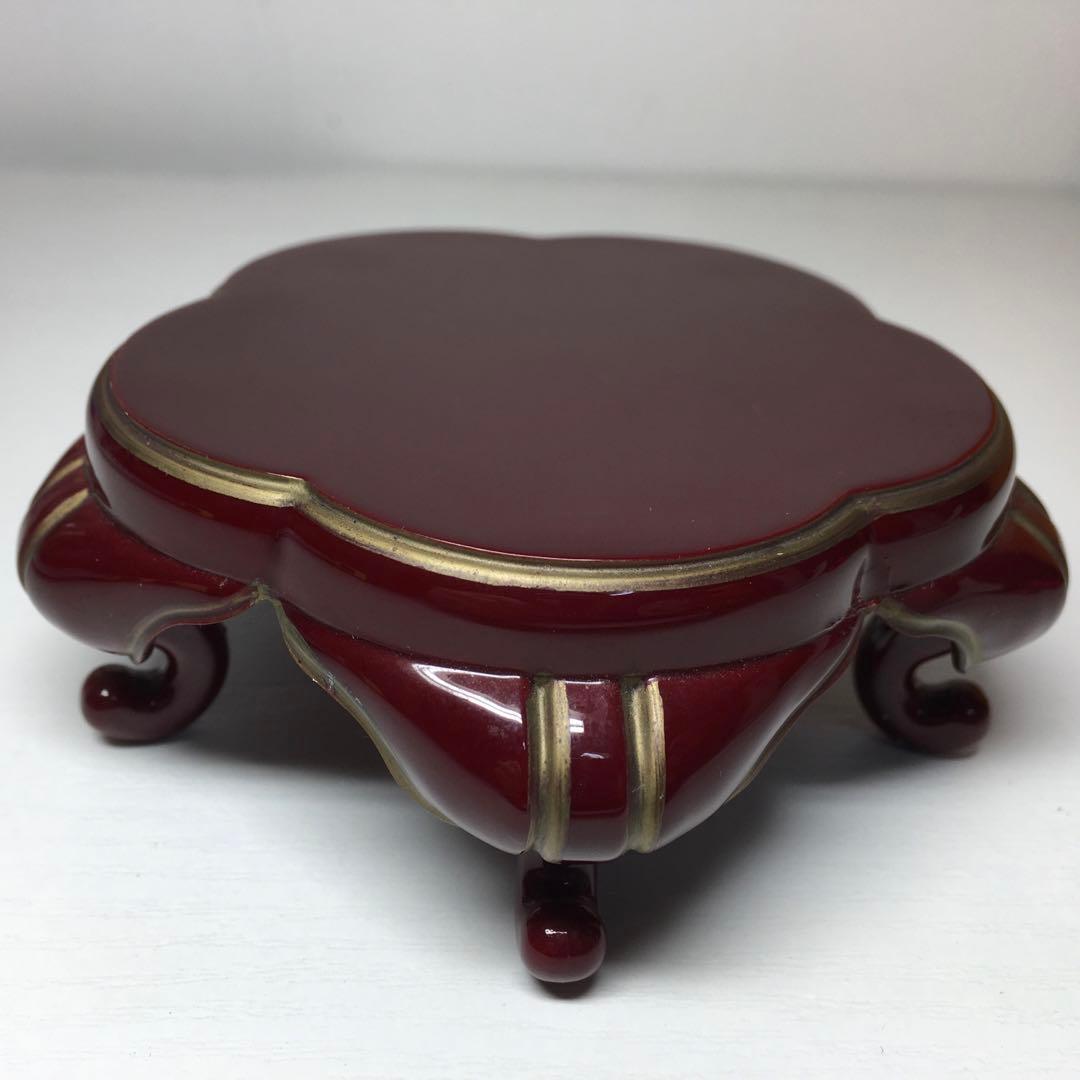 唐木 飾り皿 花台 中古品