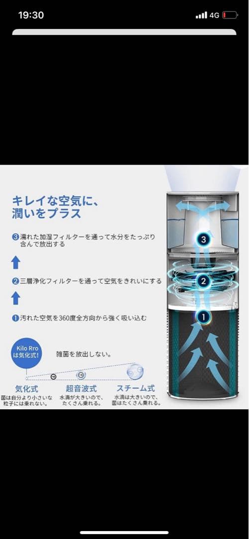 Qurio 空気清浄機 & 加湿器