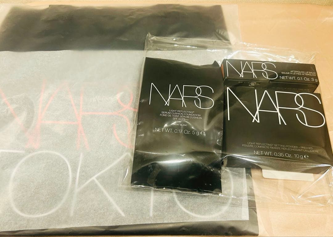 NARS セッティングパウダー リップバーム セラムクッションファンデ セット