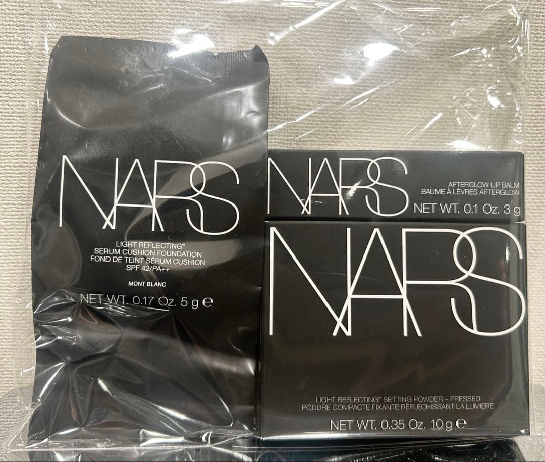 NARS セッティングパウダー リップバーム セラムクッションファンデ セット