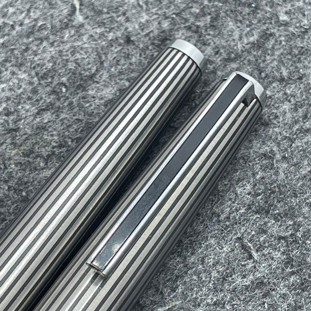 PE616□PILOT カスタム 万年筆 18K F ストライプ 蝕刻