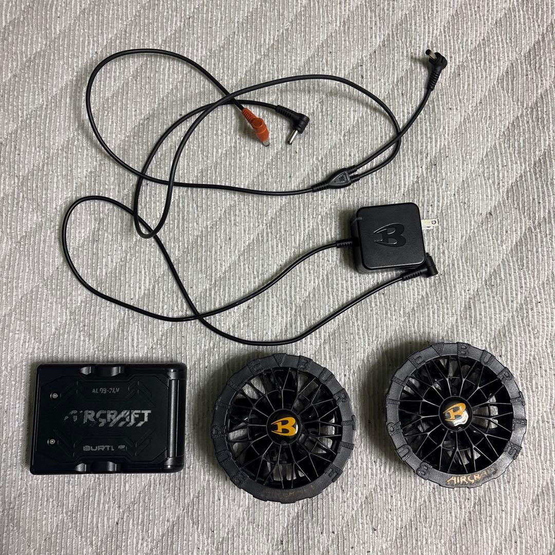 BURTLE エアークラフト 空調服フルセット 24V サイドファン XXL 黒
