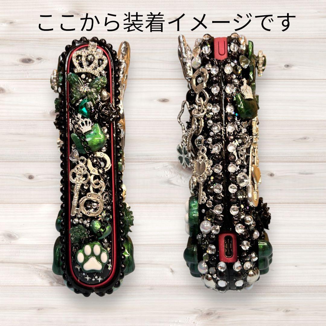 ［即購入可］IQOSイルマ（i)デコ45＆ドアカバー-黒×緑＆シルバー-