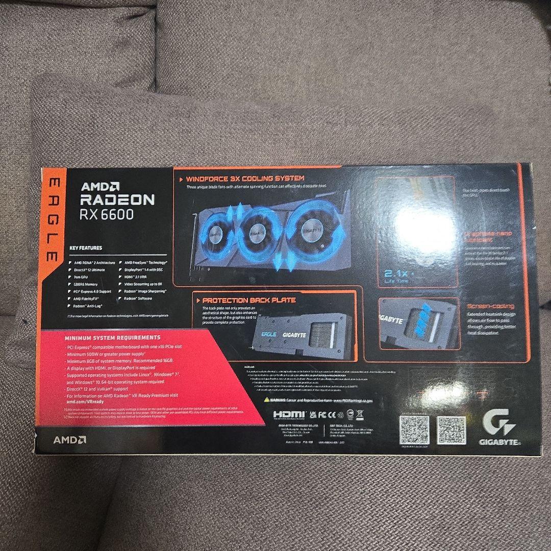 グラフィックボード・グラボ・ビデオカード GIGABYTE Radeon RX 6600 EAGLE 8G