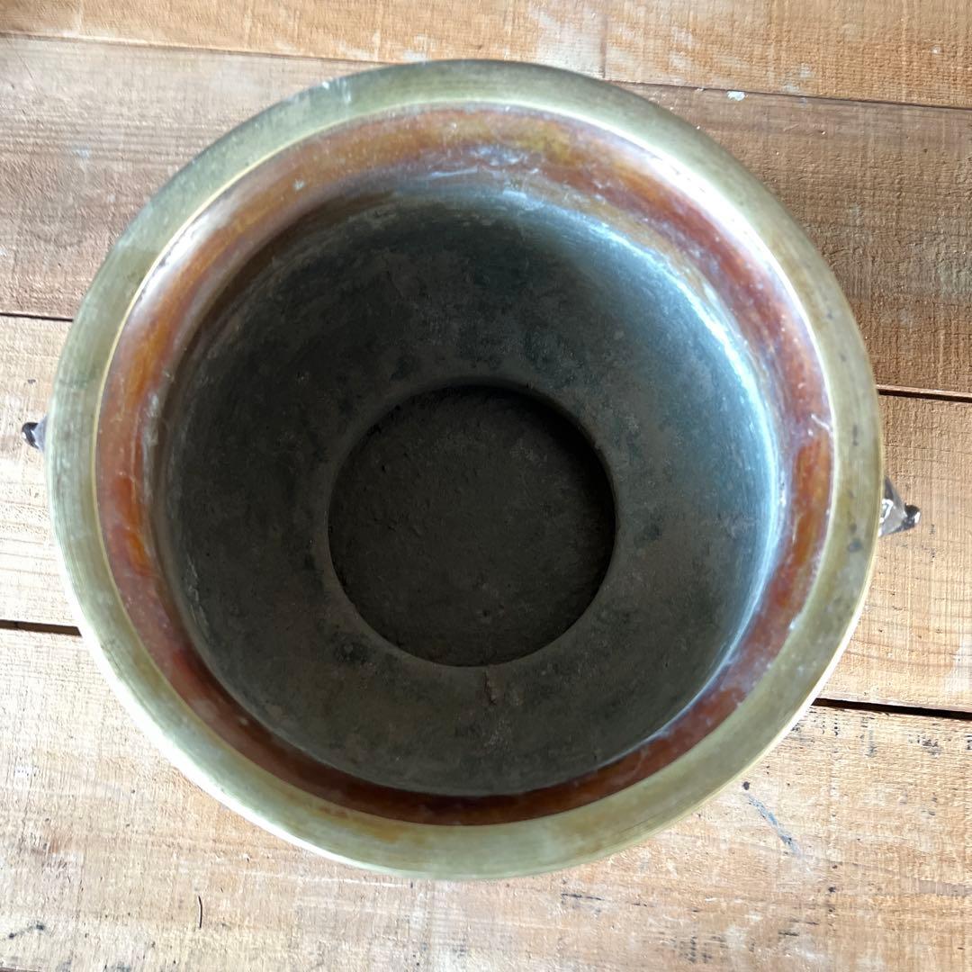 実家整理　古い銅火鉢