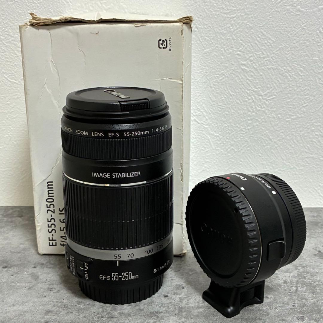 ⭐️美品⭐️Canon EFS 55 250 IS & EF-EOS M アダプター