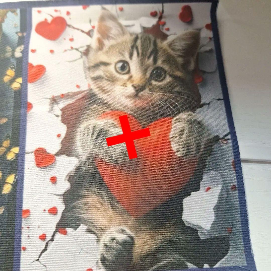 ねこパネル生地　ハンドメイド