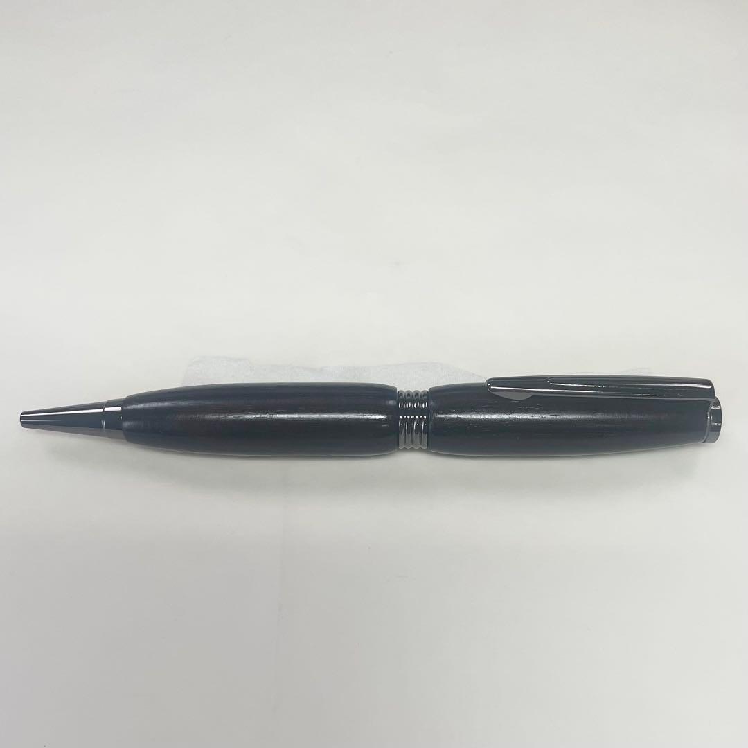 黒檀軸 ボールペン&ペーパーナイフセット　日本製手作り　(ケース付き未使用新品)