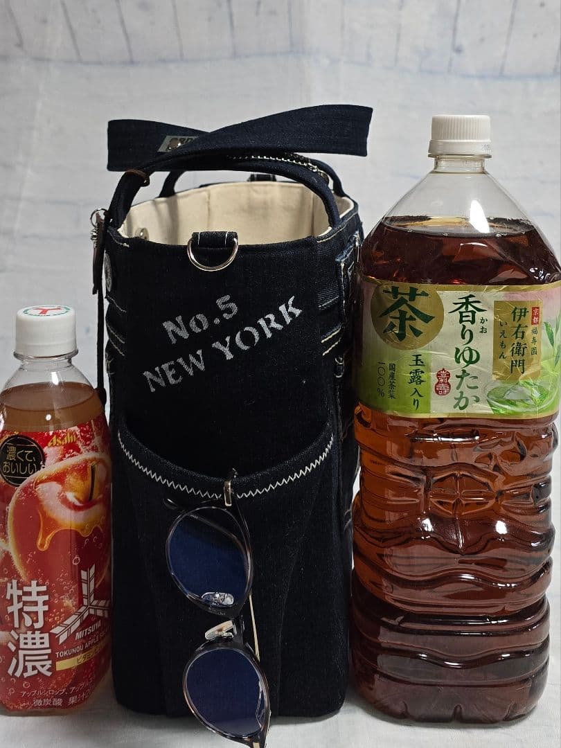 デニムリメイクトートバッグ 大きめ お洒落カジュアル