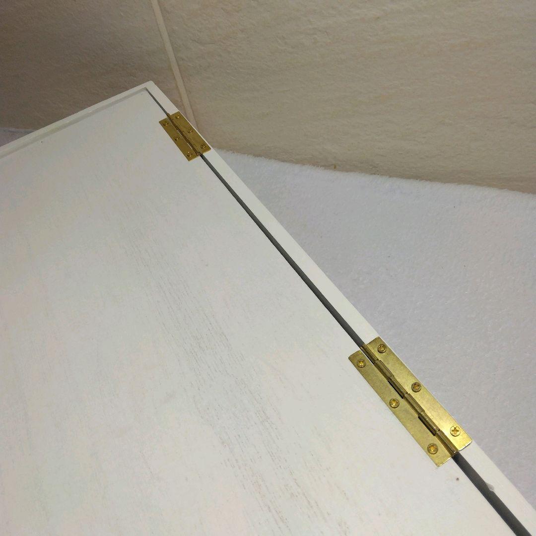 木目調 白いボックス 40×28×8cm