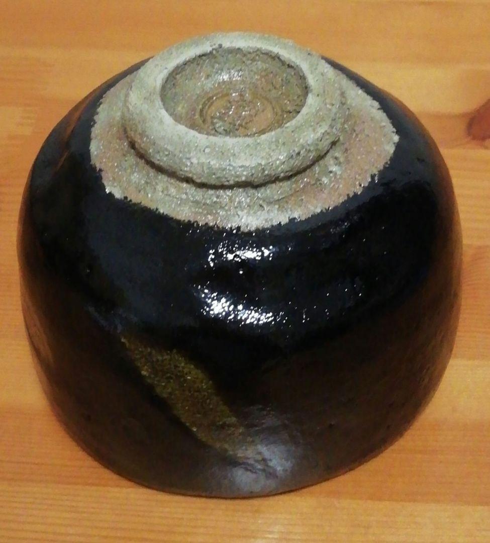 西森静楽作　黒楽　ノンコウ写　千鳥　茶碗　共箱　栞付　茶道具　B