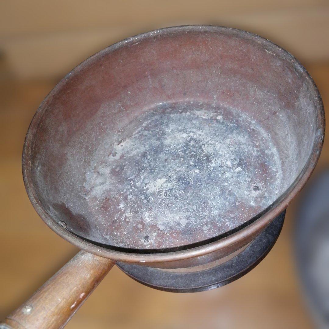 茶道具　火起こし台十能セット丸型　中古