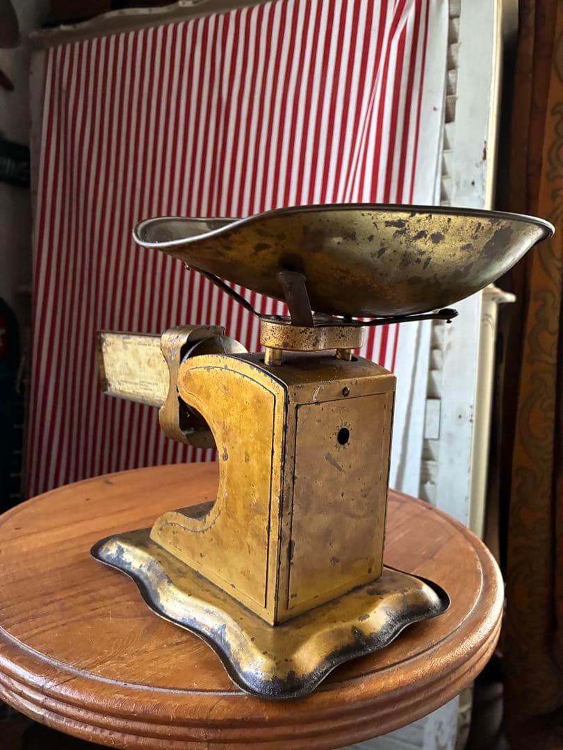 アンティーク　スケール　秤　バランス　ゴールド　真鍮　1927年　アメリカ　レア