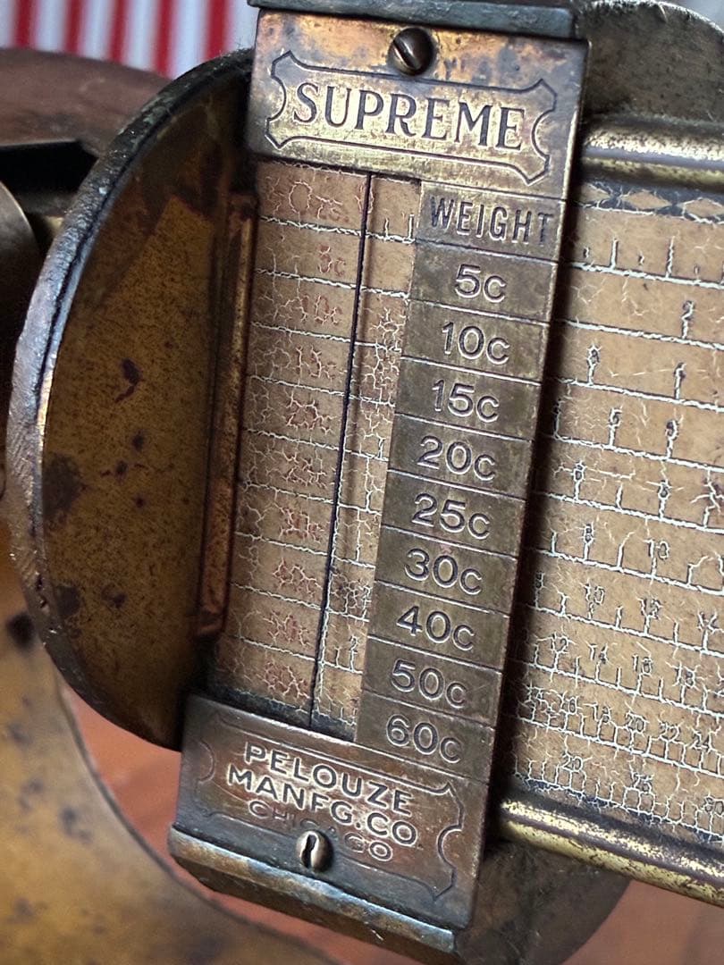アンティーク　スケール　秤　バランス　ゴールド　真鍮　1927年　アメリカ　レア