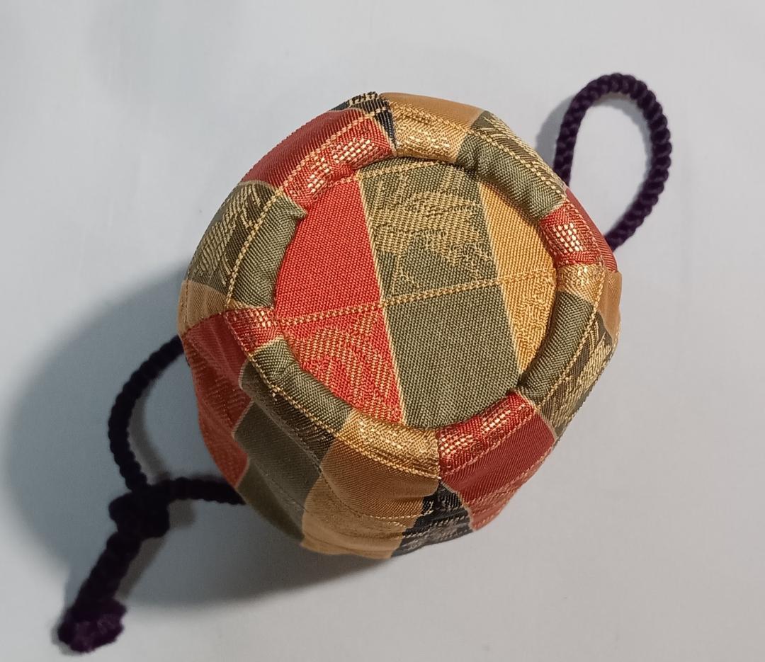 茶道具　京都洛東　桶谷定一作　肩衝茶入　石畳宝尽金襴仕覆付き　美品！！